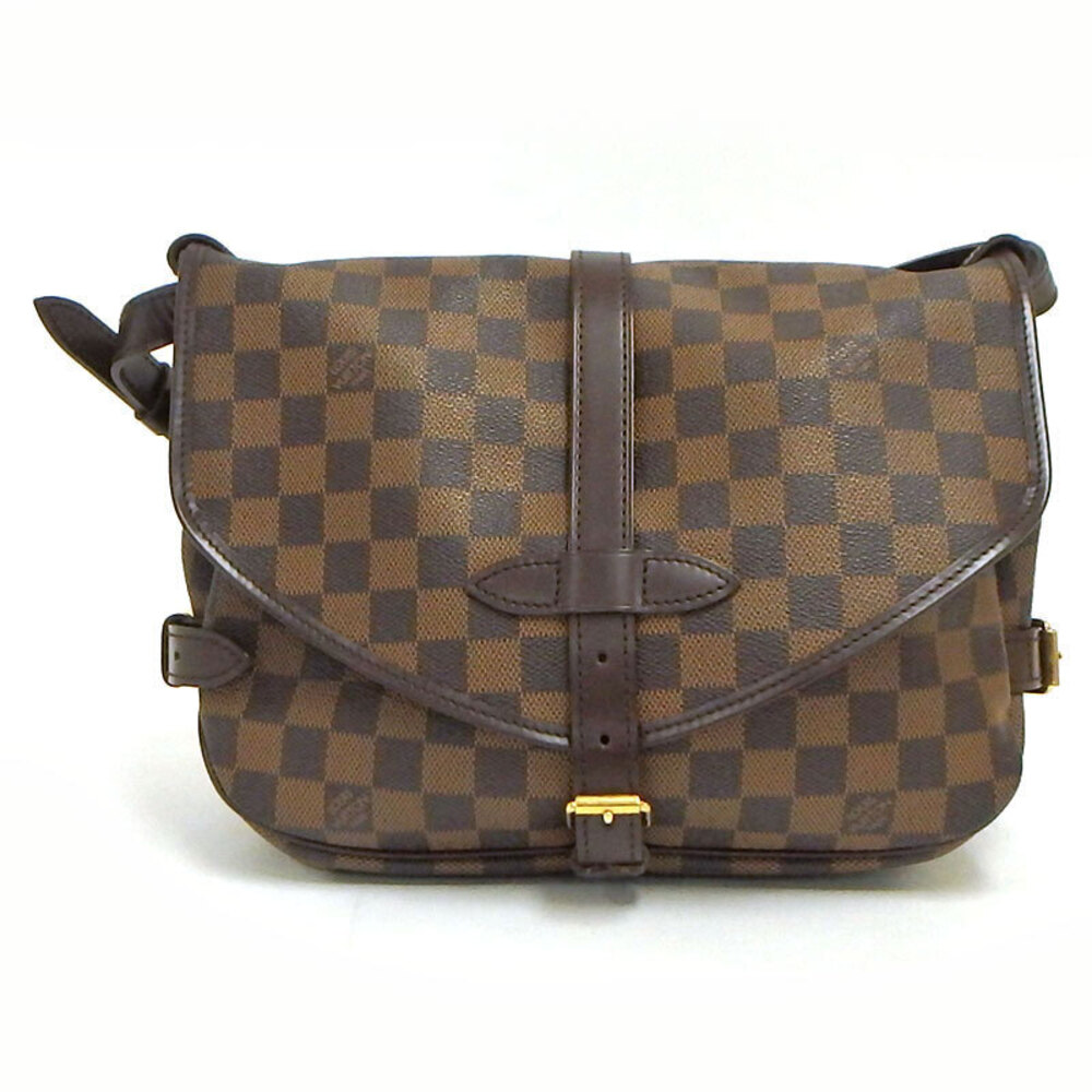 Louis Vuitton Saumur Damier Bag Shoulder Crossbody Brown